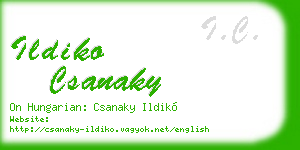 ildiko csanaky business card